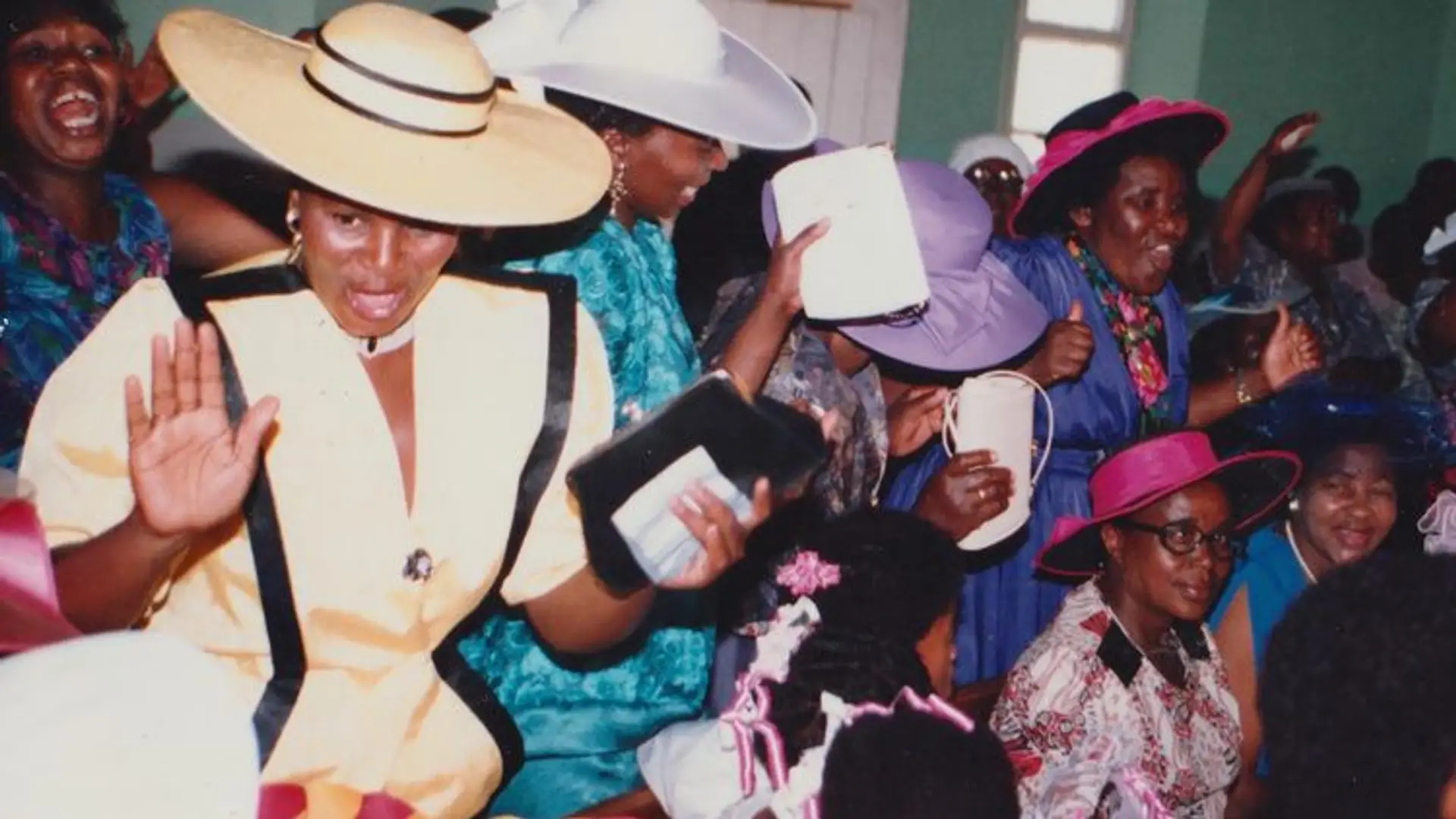 A group of women wearing colourful clothes