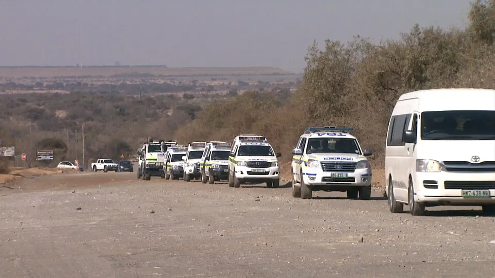 A police convoy