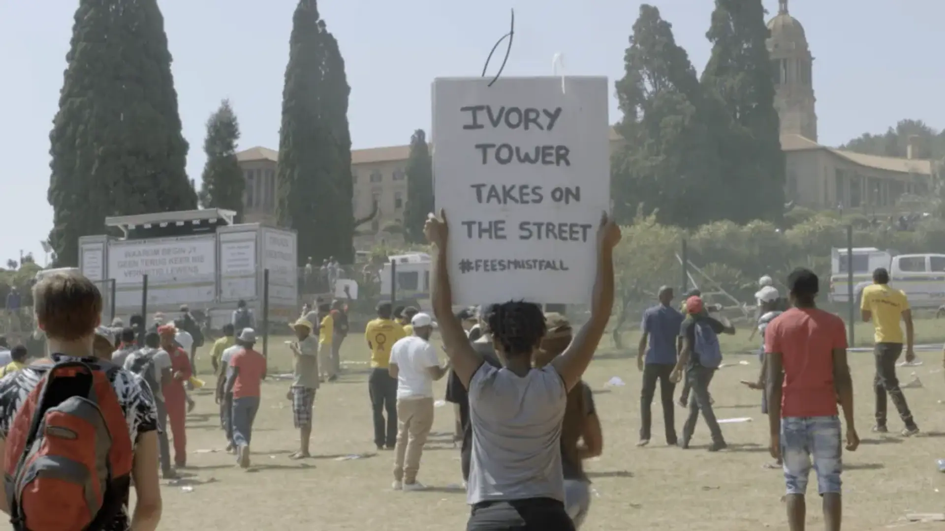 Student protestors at the Union Buildings